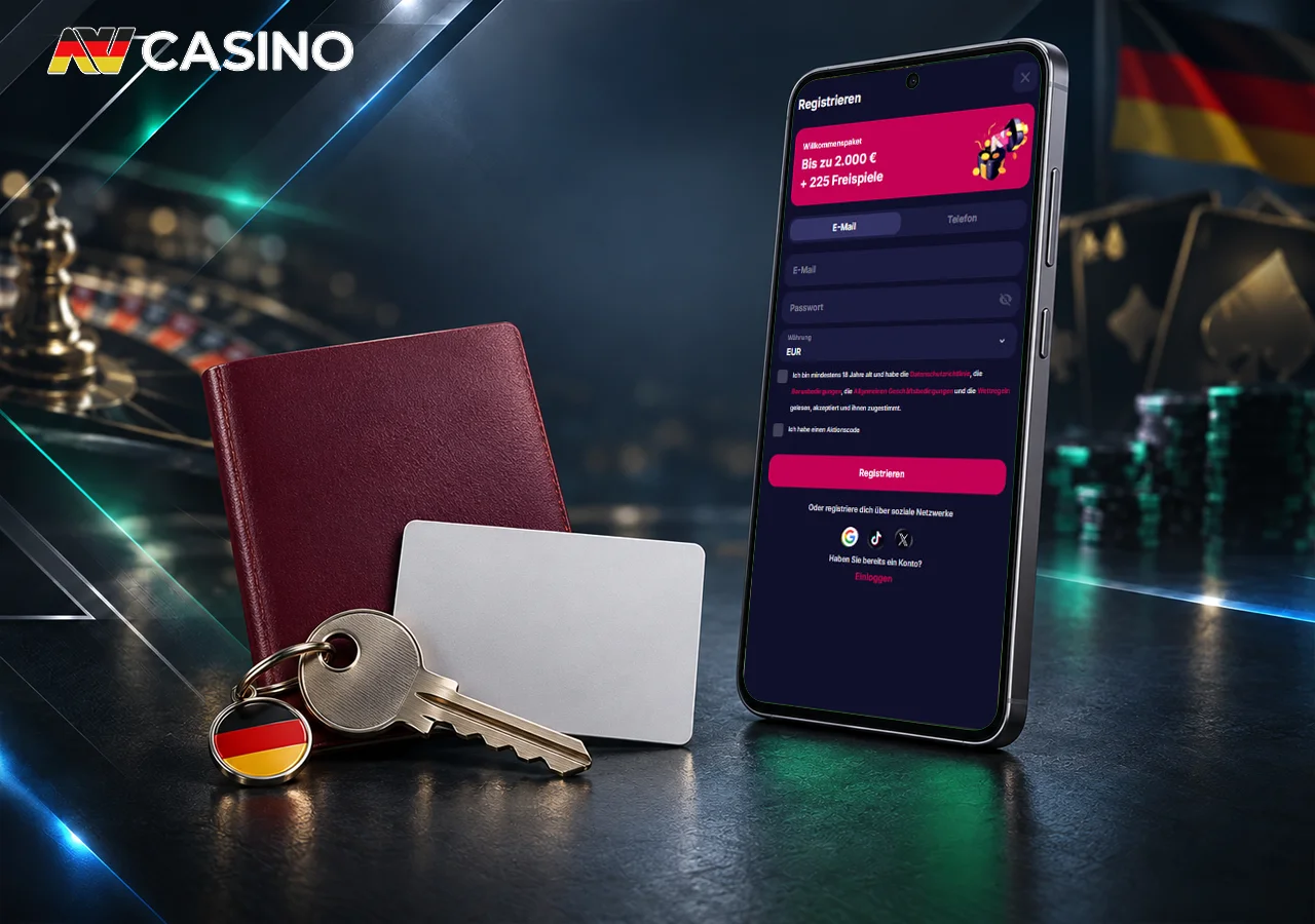NV Casino: Kontoeröffnung, Profilbestätigung und erste Anmeldung